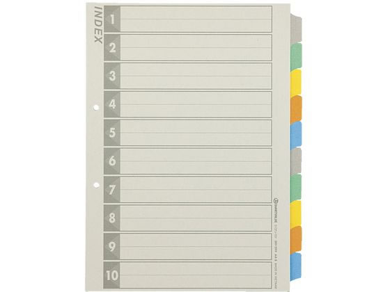 【お取り寄せ】スマートバリュー 再生インデックスA4S 5色10山5組 D137J-10Y