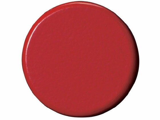 【お取り寄せ】スマートバリュー 両面強力カラーマグネット塗装25mm 赤10個 B273J-R