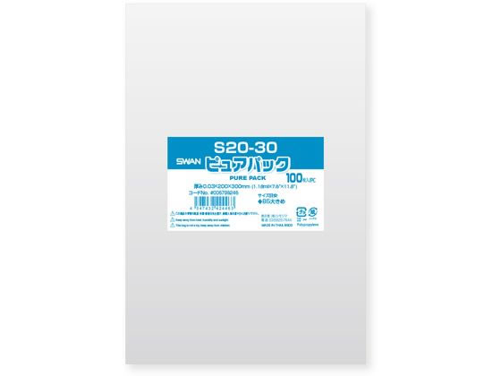 【お取り寄せ】スワン OPP袋 ピュアパック S 20-30 100枚 006798246