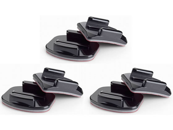 【お取り寄せ】GoPro ベースマウント 平面・曲面 各3個 AACFT001