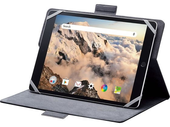 【商品説明】●8．5〜11．5インチのタブレットに対応し、高級感のあるソフトレザーを使用した手帳タイプの汎用タブレットケースです。●シリコン製ラバーバンドでタブレットの四隅をしっかりホールドすることで、8．5〜11．5インチのタブレットにフレキシブルに対応する汎用ケースです。●手帳タイプで装着したままでもタブレットを操作可能です。●片手で持って操作しやすい、ハンドホールドベルトが付いています。【仕様】●対応機種：8．5〜11．5インチタブレットパソコン（幅150mm×奥行き6mm×高さ230mm〜幅180mm×奥行き13mm×高さ265mm）●セット内容：ケース本体×1●材質：ケース部：合成皮革、ポリエステル、バンド部：シリコン●カラー：ブラック●製品重量：約263g【備考】※メーカーの都合により、パッケージ・仕様等は予告なく変更になる場合がございます。【検索用キーワード】エレコム　ELECOM　えれこむ　TB−10HPGFLBK　汎用　手帳　レザー　薄型　スリム　タブレット　ケース　カバー　ブラック　TB10HPGFLBK　電話　FAX　スマートフォン・携帯電話関連品　スマートフォン・携帯電話関連品　E801268.5~11.5インチタブレット用ソフトレザーケース。
