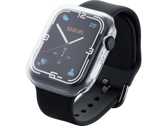 【お取り寄せ】エレコム Apple Watch 45mm用フルカバーソフトケース AW-21AFCUCR