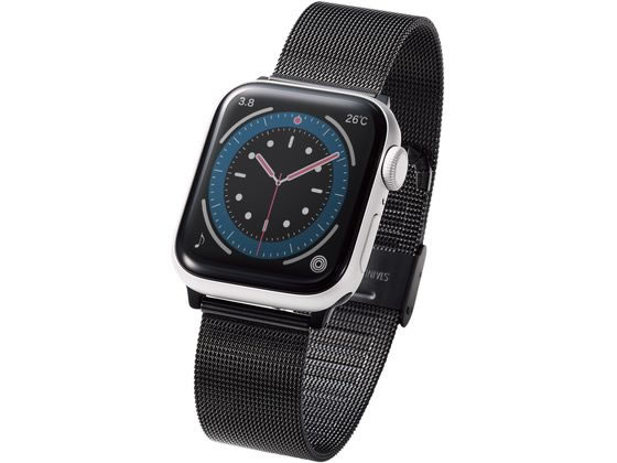 【お取り寄せ】エレコム Apple Watch ミラネーゼステンレスバンド AW-41BDSSMBK