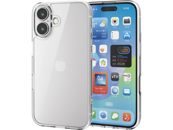 乐天商城 - 【お取り寄せ】エレコム iPhone16ケース 背面ガラス クリア PM-A24AHVCG1CR