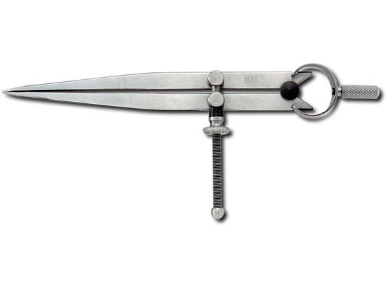 【お取り寄せ】新潟精機 スプリング付コンパス 150mm SD-150D