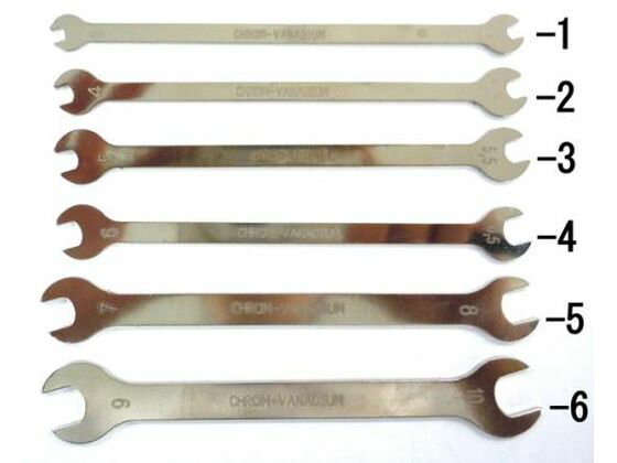 【お取り寄せ】エスコ 両口スパナ 薄型 6.0×6.5 120×1.5mm EA615-4