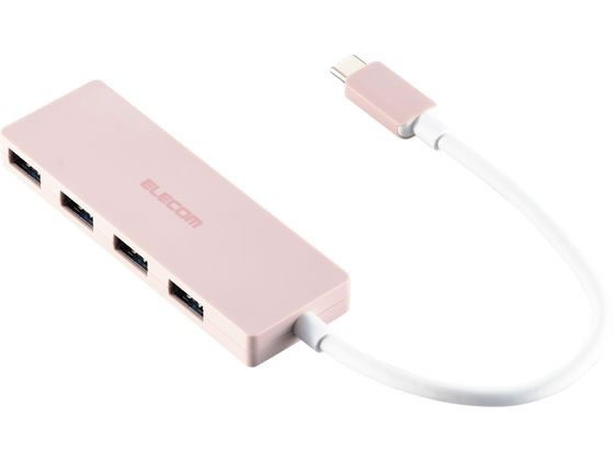 樂天商城 - 【お取り寄せ】エレコム USBハブ USB3.2 15cm ピンク U3HC-H040PN