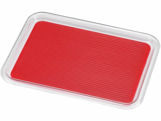 【お取り寄せ】曙産業 クリアマジックトレー角 中 レッド