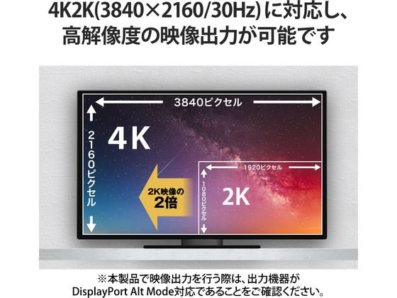 【お取り寄せ】エレコム USB Type-C用HDMI映像変換アダプター MPA-CHDMIADBK