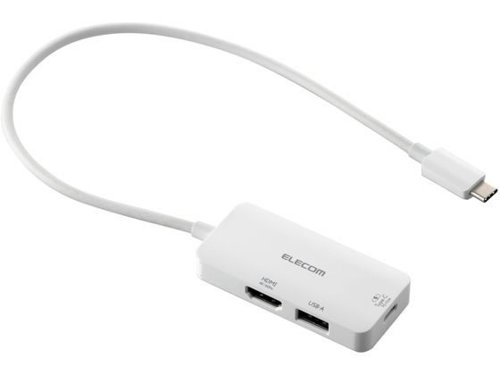 【お取り寄せ】エレコム Type-C ドッキングステーション 3-in-1 ホワイト DST-C31WH