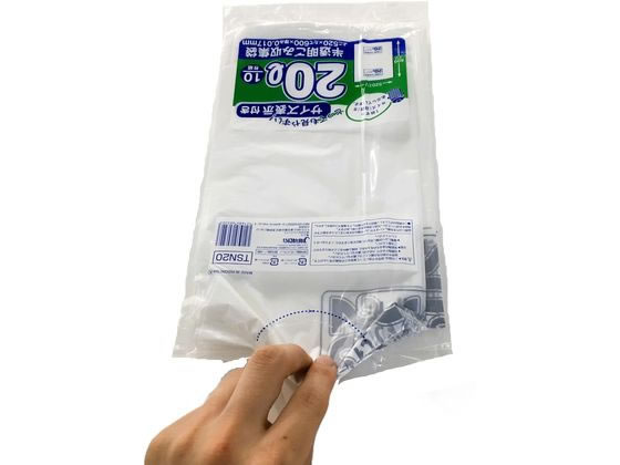 ジャパックス 容量表示入り 20L 白半透明 10枚 TSN20