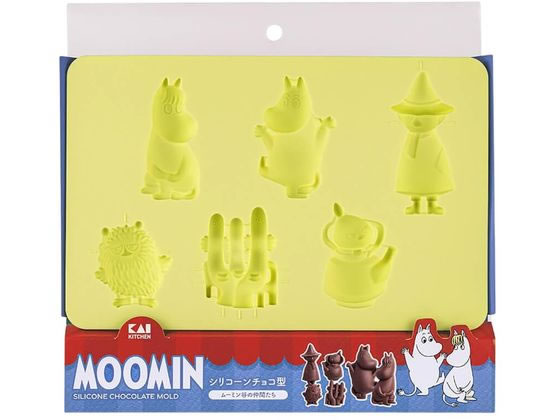 【お取り寄せ】貝印 ムーミン シリコーンチョコ型(ムーミン谷のなかまたち) DN0603