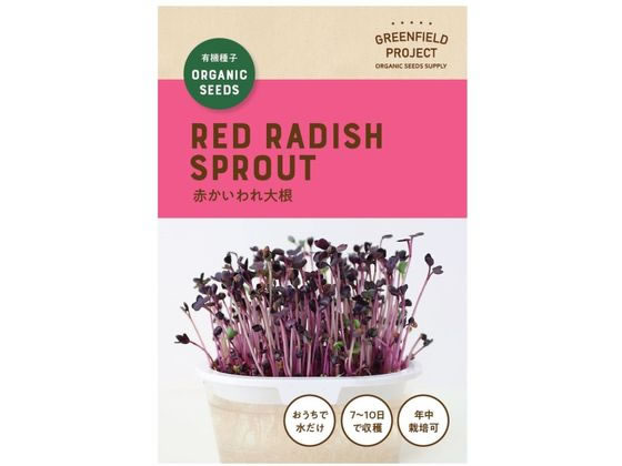 【お取り寄せ】GFP オンラインレッスン用 有機種子 赤かいわれ大根