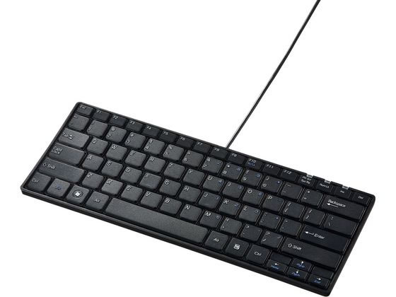 【お取り寄せ】サンワサプライ 英語配列USBスリムキーボード テンキーなし・ブラック