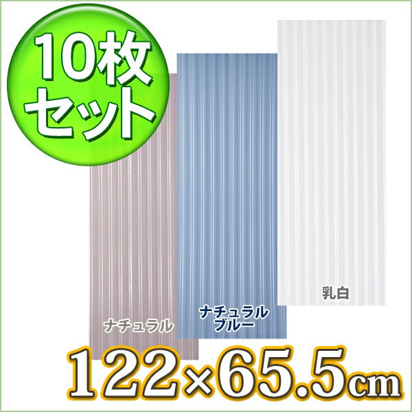 【送料無料】【10枚セット】波板NIPVC-408ナチュラル・ナチュラルブルー・乳白アイリスオーヤマ