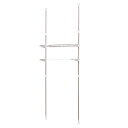 ランドリーラック 防水パン おしゃれ 洗面所 突張りステンレス LRT-27S アイリスオーヤマ