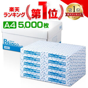 コピー用紙 Blanco コピー用紙 A4 5000枚(500枚×10冊) カラーコピーインク 用紙 印刷用紙 オフィス用品 コピー用紙 a4 5000枚 コピー用紙 印刷用紙 大量印刷 見やすい FAX 上質 シンプル 事務用品 書類 紙厚93μ【D】