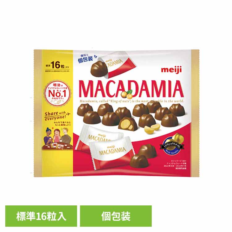 マカダミアチョコレート ビッグパック 16粒入 meiji お菓子 チョコ マカダミア ビッグ 大容量 個包装 トラディショナル 手軽 おやつ シェア 明治