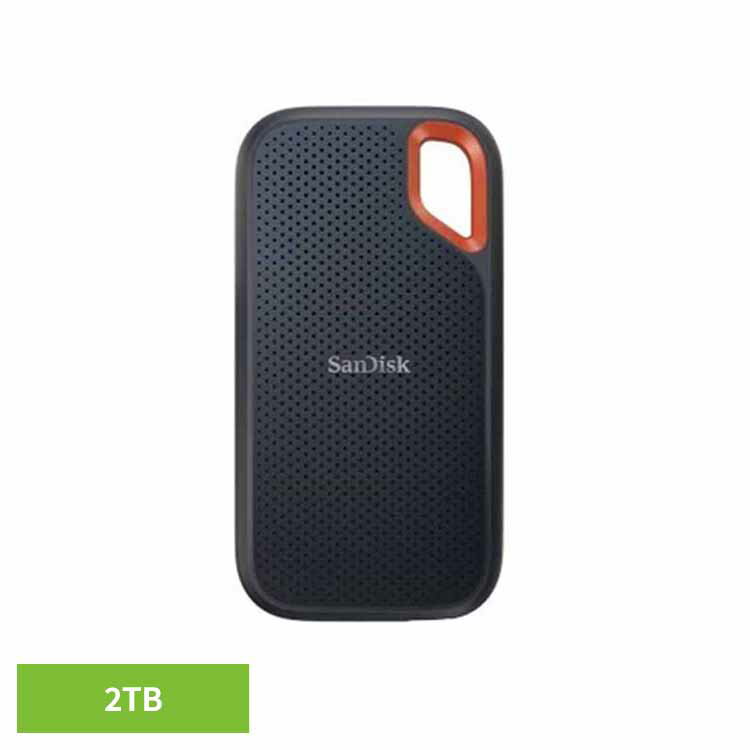 SanDisk エクストリーム ポータブルSSD 2TB SDSSDE61-2T00-J25ポータブルSSD 2TB sandisk サンディスク コンパクト 大容量 データ保存 動画撮影 サンディスク