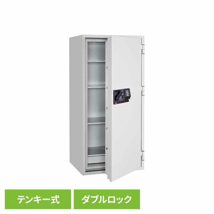 テンキー式2時間耐火業務用金庫 ライトグレー S21077金庫 業務用金庫 テンキー＋鍵式 容量：約379リットル 2時間耐火 防犯 マスターロックセントリー日本株式会社 【TD】 【代引不可】(3.0)