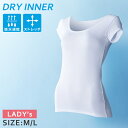 Tシャツ レディース ドライインナー半袖Tシャツ 丸首 ホワイト LDISR-M送料無料 肌着 インナー レディース ドライ 半そで サラサラ Tシャツ 女性 ...