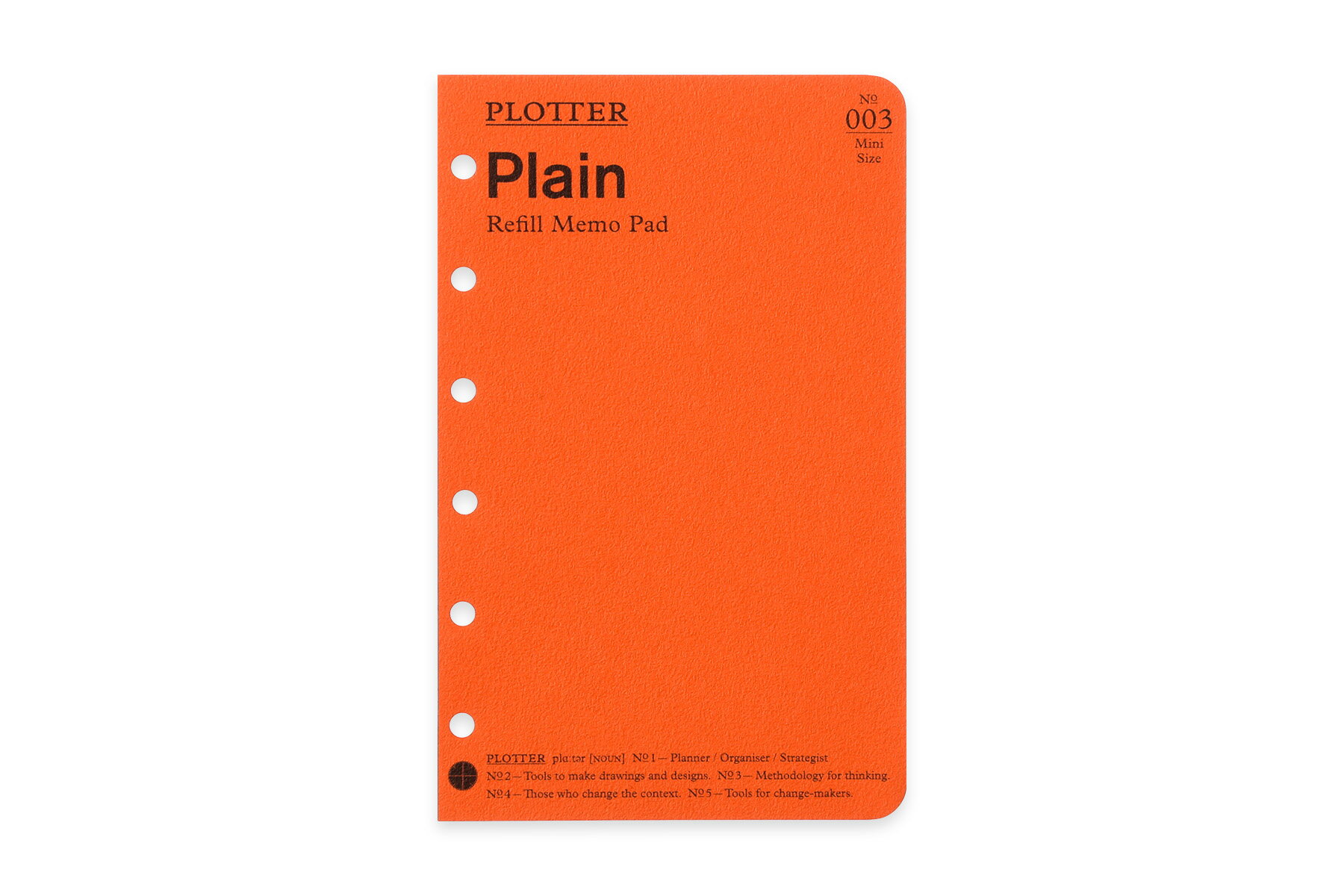 プロッター PLOTTER リフィルメモパッド 無地 Plain ミニ6サイズ MINI6 システム手帳 ギフト プレゼント 77716417