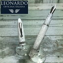 送料無料 レオナルドオフィチーナイタリアーナ 万年筆　ソルトホワイト　LEONARDO OFFICINA ITALIANA　MADE IN ITALY　筆記具　高級筆記具　ギフト プレゼント ブランド 誕生日 両用式　コンバーター付き　F　1932346