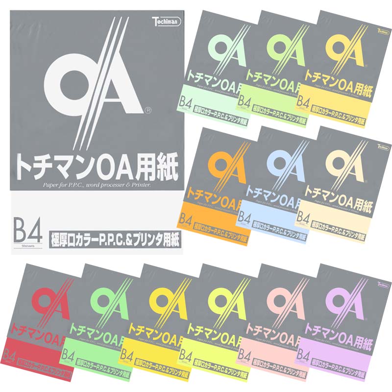 SAKAEテクニカルペーパー カラー PPC用紙 極厚口 B4 50枚 128g/m2 紙厚150μ OA用紙 ホワイト ブルー グ..