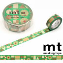 カモ井加工紙 マスキングテープ mt ex 15mm×7m 1個入り 幾何学クッキー MTEX1P217