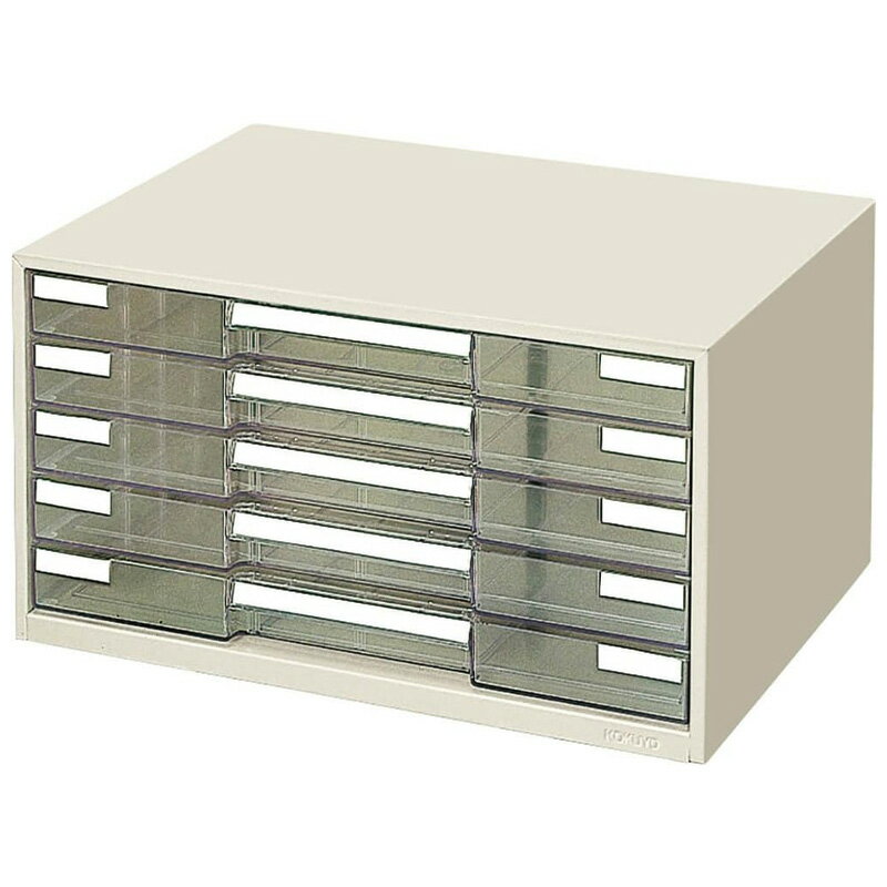 コクヨ レターケース 透明プラスチック 引出しタイプ A3ヨコ 5段 LC-YAG5M