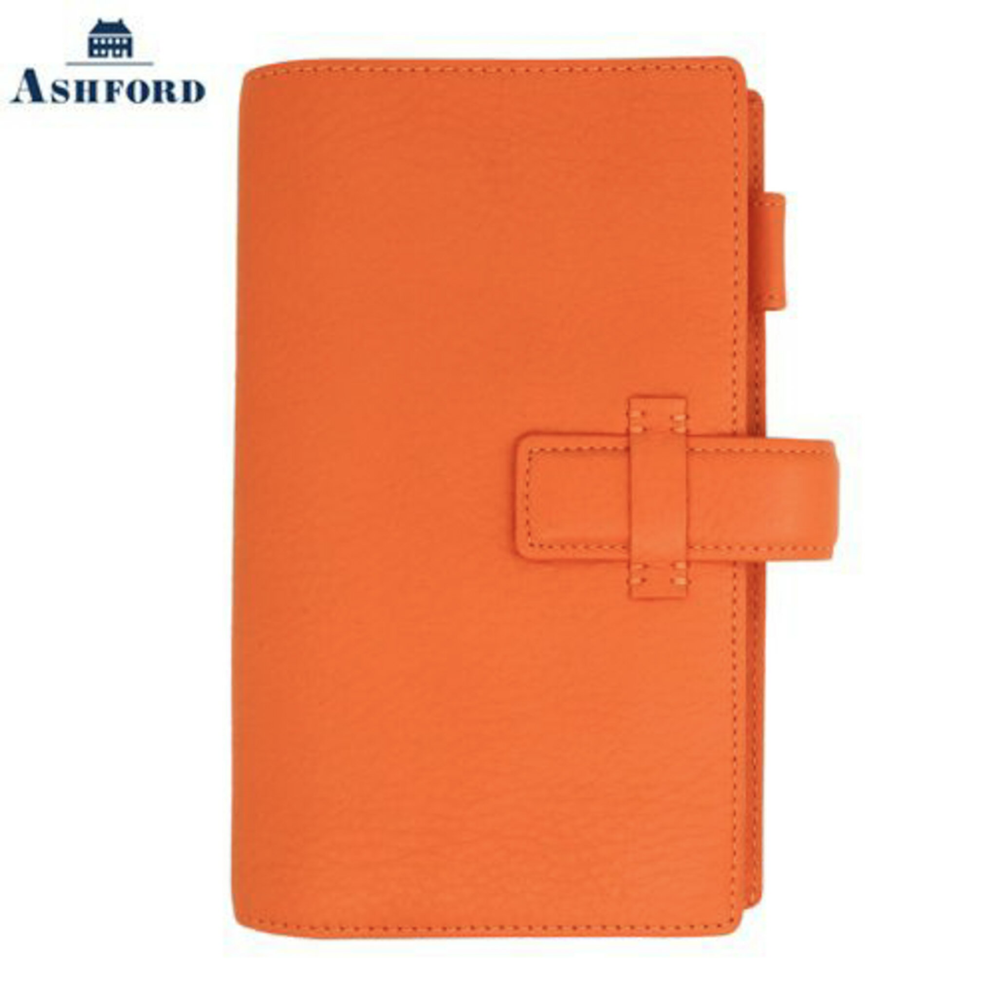 【10%OFFクーポン】アシュフォードシステム手帳シルフ15mmバイブルベルトオレンジASHFORDメーカー品番7213-084