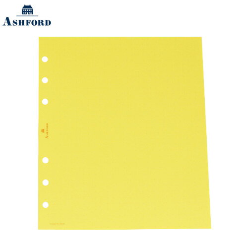 【10%OFFクーポン】アシュフォード HB×WA5 カラードットリーフ イエロー システム手帳リフィル Ashford メーカー品番6626-180