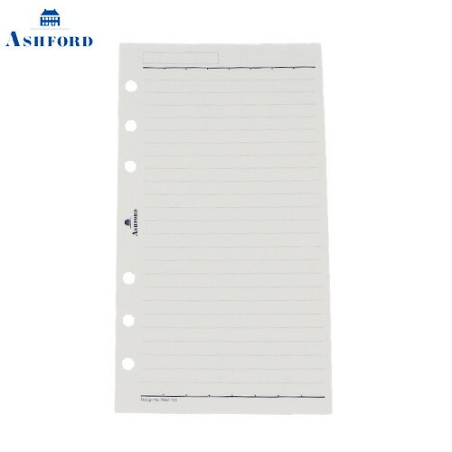【10%OFFクーポン】アシュフォード BIBLE メモリーフ6mm罫小口シルバー システム手帳リフィル バイブル Ashford メーカー品番7662-100
