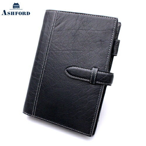 【10%OFFクーポン】アシュフォード ディープ BIBLE 19mm ベルト付き ネイビー システム手帳 バイブル Ashford メーカー品番7238-07...