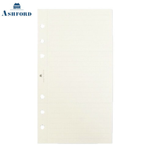 【10%OFFクーポン】Ashfordアシュフォード ミシン目入りメモ (6.5mm罫) B6 バイブル BIBLE システム手..