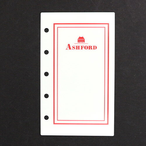 【10%OFFクーポン】アシュフォード システム手帳リフィル プロテクターダブル MICRO5 マイクロ5 ASHFORD メーカー品番2597-100