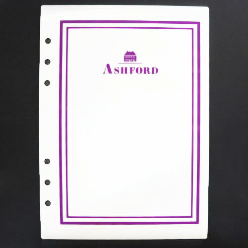 【10%OFFクーポン】アシュフォード システム手帳リフィル プロテクターダブル A5 ASHFORD メーカー品番0713-100