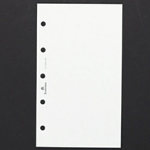 【10%OFFクーポン】アシュフォード システム手帳リフィル メモリーフ100 無地 MICRO5 マイクロ5 ASHFORD メーカー品番2598-100