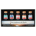 【10%OFFクーポン】エルバン ミニインクコフレ Parisカラーズ(5色ギフトセット各10ml) 万年筆・つけペン用ミニインクボトル メーカー品番hb277...