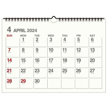 エトランジェディコスタリカ 2024年4月始まりカレンダー A4 壁掛け リングタイプ メーカー品番CLD43-A4-01