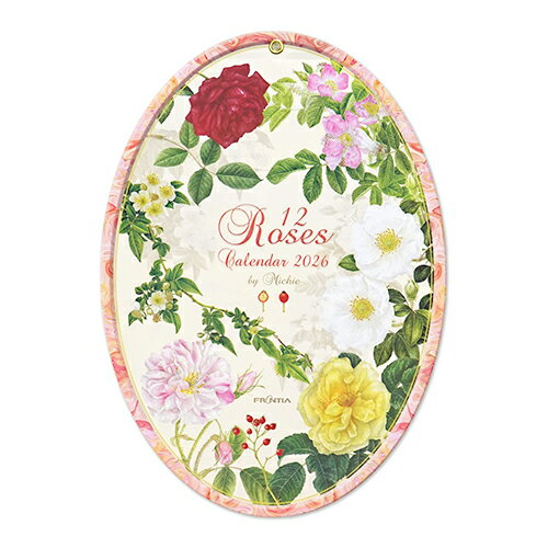 【10%OFFクーポン】フロンティア 2026年版 Michie(山田道恵) オーバルカレンダー クラシックローズ 壁掛け FRONTIA メーカー品番CAL-216