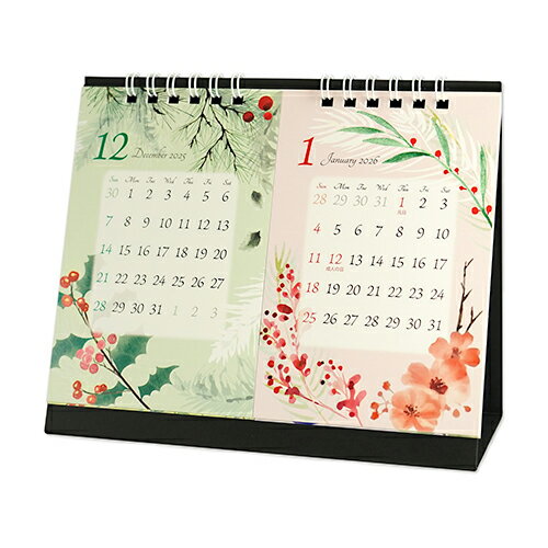 【10%OFFクーポン】フロンティア 2026年版カレンダー 卓上リング2ヶ月(14カ月) 四季の花 FRONTIA メーカー品番CAL-225