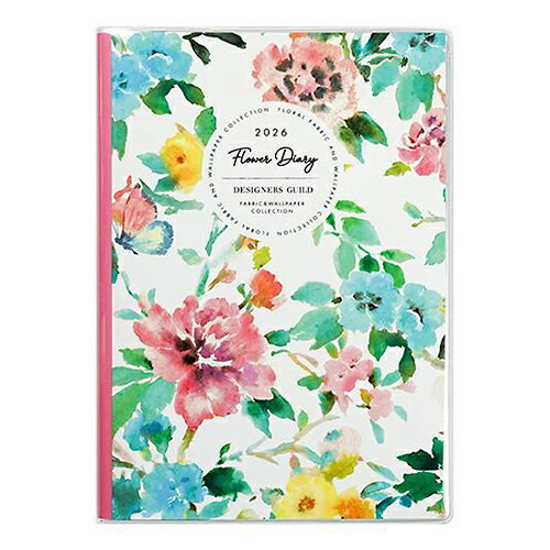 【10%OFFクーポン】グリーティングライフ 2026年版手帳 デザイナーズギルド B6ダイアリー ソフトカバー ウィークリータイプ メーカー品番CD-1378...