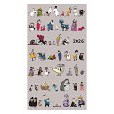 【10%OFFクーポン】ホールマーク 2026年版手帳 MOOMIN スリムマンスリーダイアリー 80th仲間たち ムーミン HALLMARK メーカー品番84...