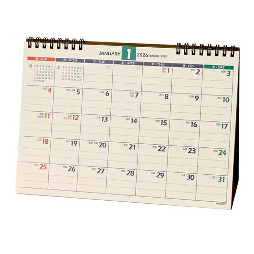 【10%OFFクーポン】日本能率協会 2026年1月始まり NOLTYノルティカレンダー 卓上 B6横 メーカー品番C214
