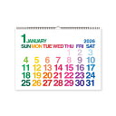 【10%OFFクーポン】新日本カレンダー 2026年エトランジェディコスタリカ壁掛けカレンダー A3 カラフル メーカー品番EDC-4720