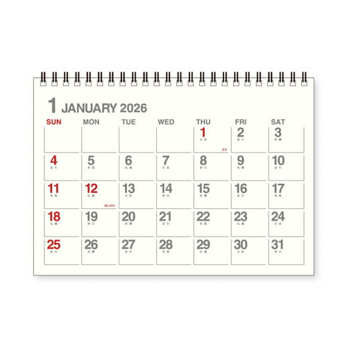 【10%OFFクーポン】新日本カレンダー 2026年エトランジェディコスタリカ卓上カレンダー A5 アイボリー メーカー品番EDC-4802