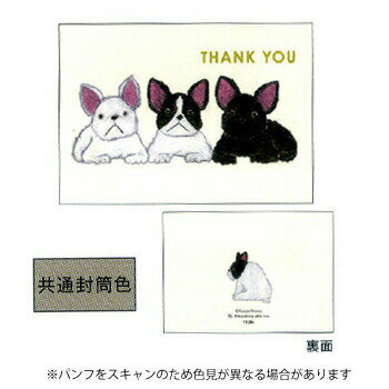 【10%OFFクーポン】グリーティングライフ 米津祐介 Thank you サンキュー ミニカード フレンチブル 子犬 メーカー品番YZ-286