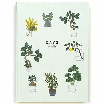 【10%OFFクーポン】グリーティングライフ 米津祐介 イラストが毎ページ変わる日記帳 グリーン メーカー品番YZD-403