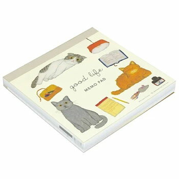 【10%OFFクーポン】グリーティングライフ 米津祐介 スクエアメモ ネコ 猫 メーカー品番YZN-411